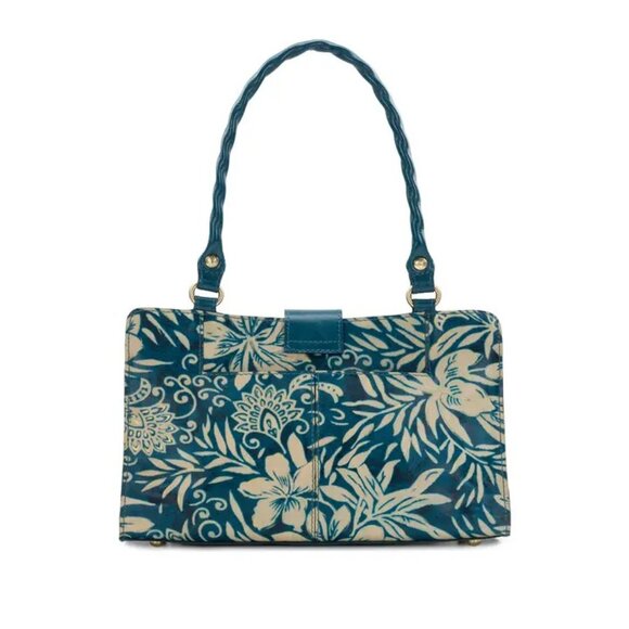 nwt Patricia Nash Violina Satchel - Greek Floral- LEATHER - Picture 4 of 4